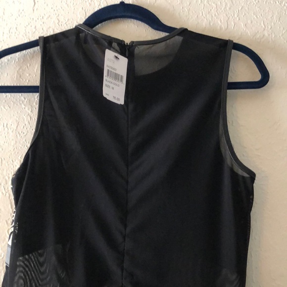 Black Mesh Insert Dress - Skater - Picture 5 of 5